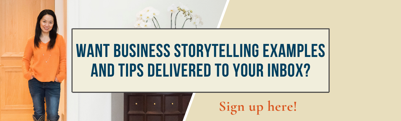 Want Business Storytelling Examples And tips Delivered To Your Inbox? Sign up here!