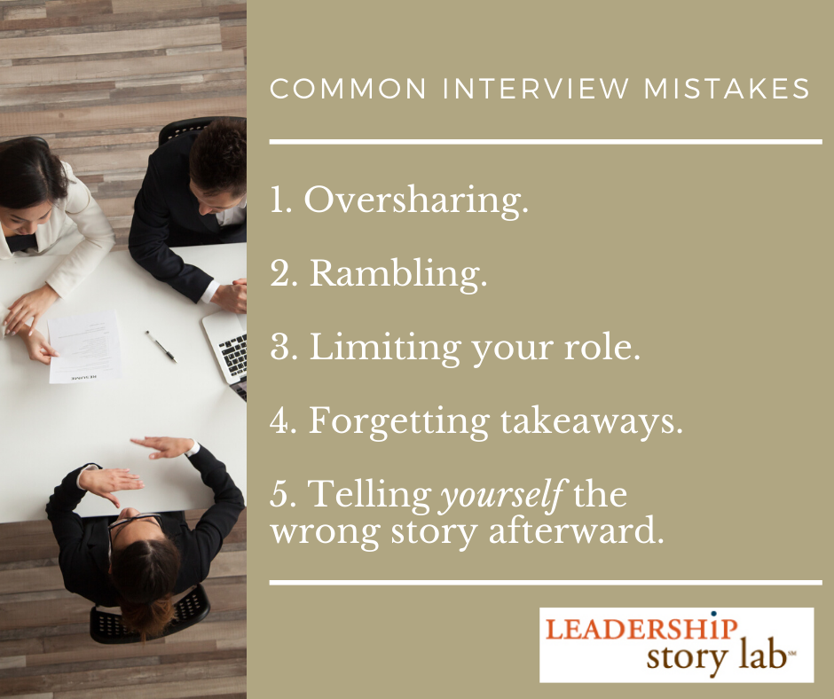 common job interview mistakes