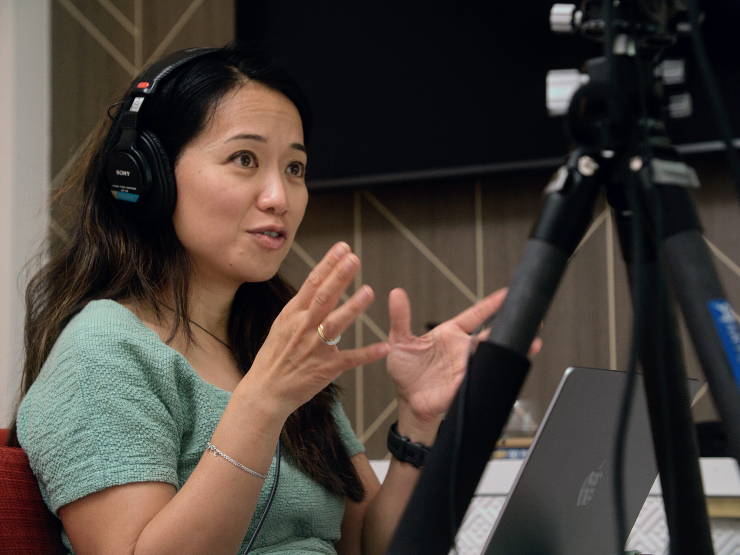 Esther Choy records Family In Business Entrepreneurship Season Podcast