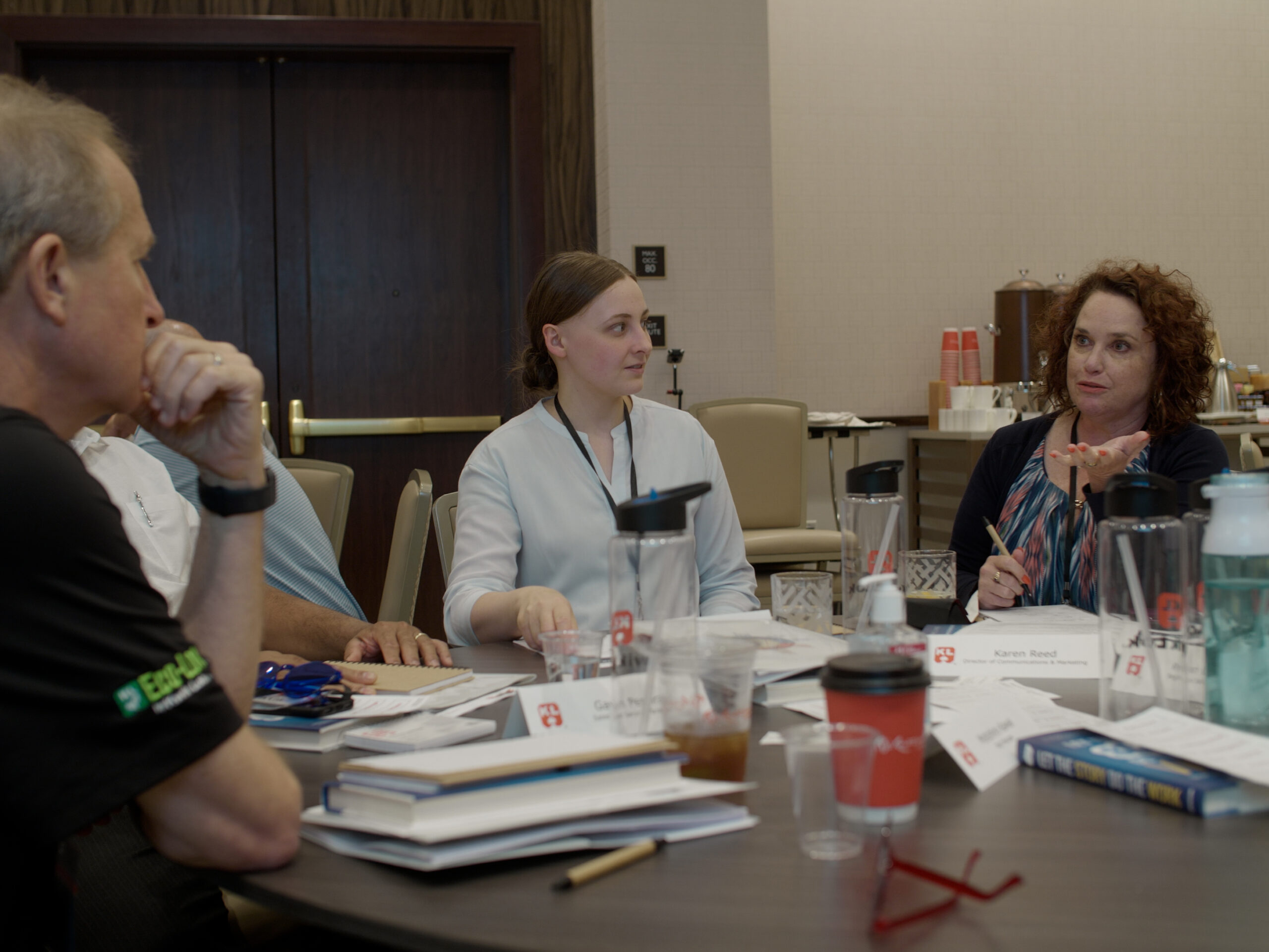 participants in a storytelling workshop 