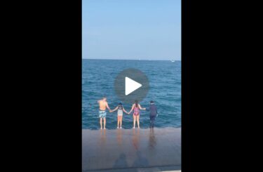 Esther Choy and Family Dive Into Lake Michigan