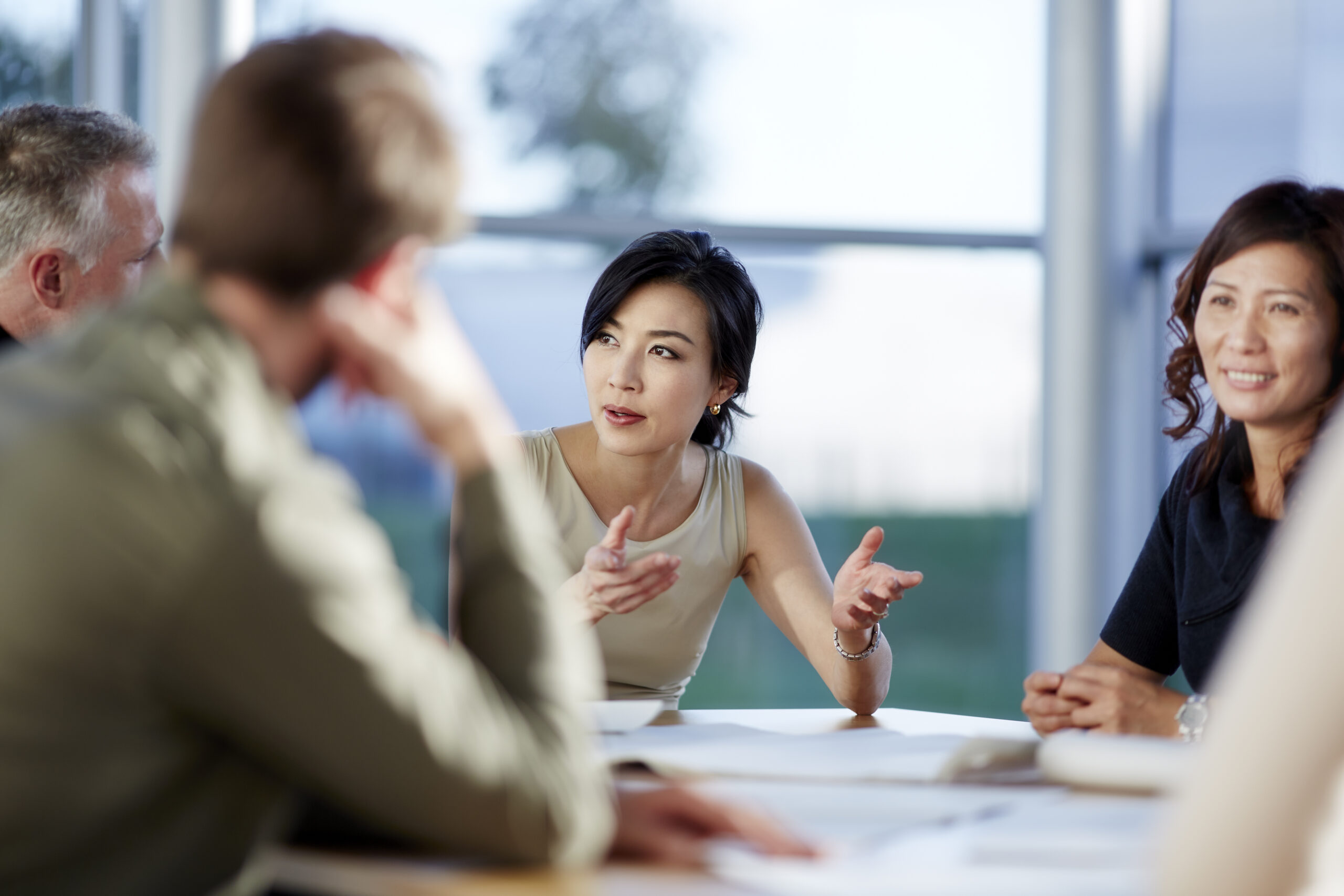 Woman in a job interview
