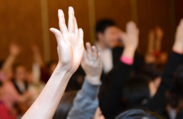Raising your hand to learn to speak up
